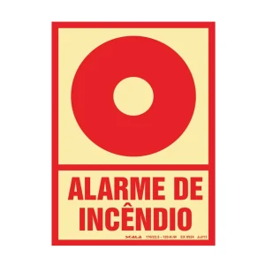PLACA FOTOLUMINESCENTE - ALARME DE INCÊNDIO
