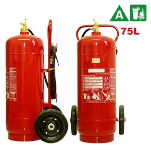 EXTINTOR ÁGUA PRESSURIZADA 75L SOBRE RODAS