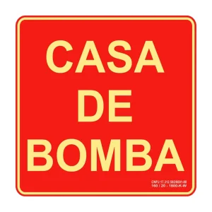 PLACA FOTOLUMINESCENTE CASA DE BOMBA