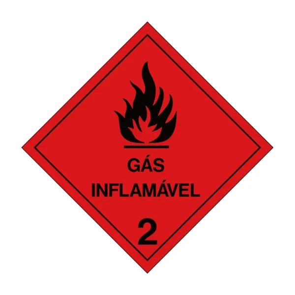 PLACA SIMBOLOGIA ONU GÁS INFLAMÁVEL