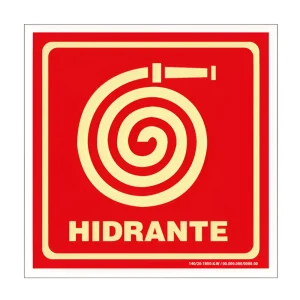 PLACA FOTOLUMINESCENTE HIDRANTE