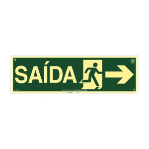 PLACA FOTOLUMINESCENTE SAÍDA SETA D