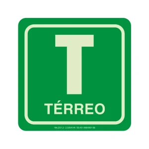 PLACA FOTOLUMINESCENTE TÉRREO