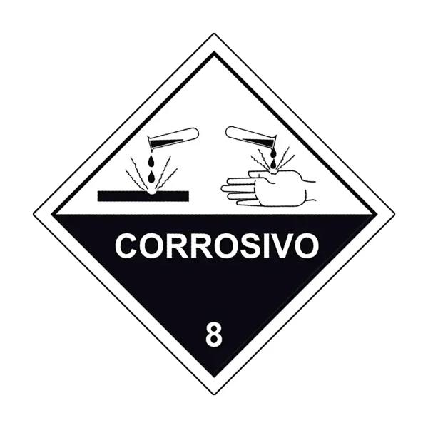 PLACA SIMBOLOGIA ONU CORROSIVO (8)