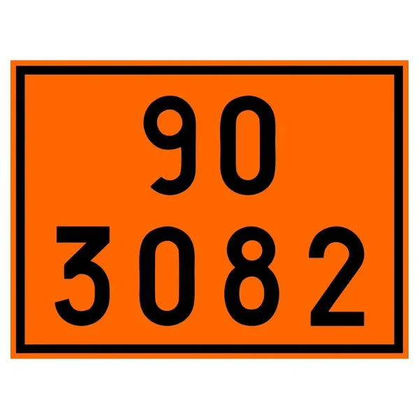 PLACA NUMEROLOGIA ONU 90 3082