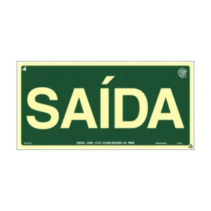 PLACA FOTOLUMINESCENTE SAÍDA