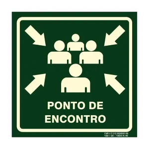 PLACA FOTOLUMINESCENTE PONTO DE ENCONTRO