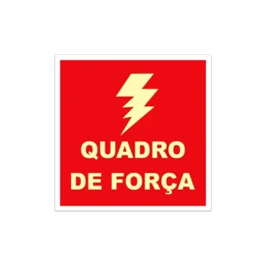 PLACA FOTOLUMINESCENTE QUADRO DE FORÇA