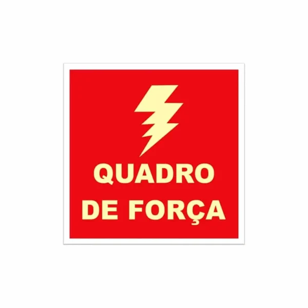 PLACA FOTOLUMINESCENTE QUADRO DE FORÇA