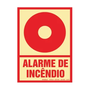 PLACA FOTOLUMINESCENTE - ALARME DE INCÊNDIO