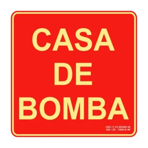 PLACA FOTOLUMINESCENTE CASA DE BOMBA