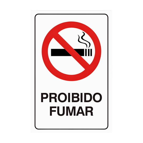 PLACA FOTOLUMINESCENTE PROIBIDO FUMAR