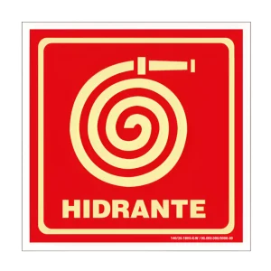 PLACA FOTOLUMINESCENTE HIDRANTE