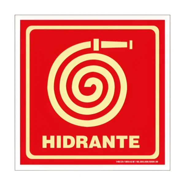 PLACA FOTOLUMINESCENTE HIDRANTE