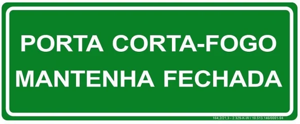 PLACA FOTOLUMINESCENTE PORTA CORTA-FOGO